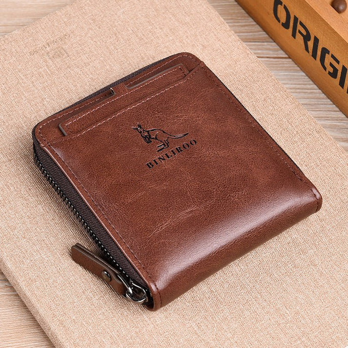 Men's Anti-theft Brush Portable Multifunctional Small Wallet